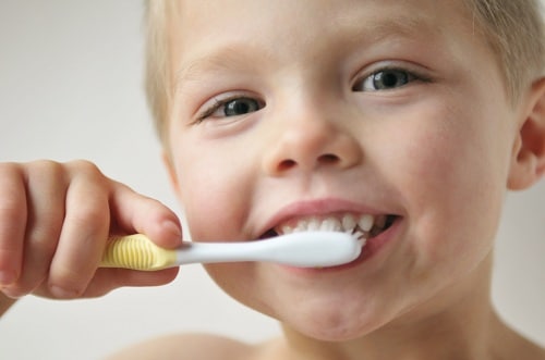 Little Boy Brushing Teeth